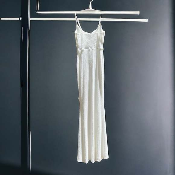 🌻Windsor White Sequins Long Spaghetti Straps Size Small - Picture 6 of 11